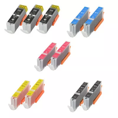 Canon -hoz, 11db-os ™ PGI-570XL / CLI-571XL CHIPES utángyártott TINTAPATRON / INK CARTRIDGE PAKK (~7220 oldal)