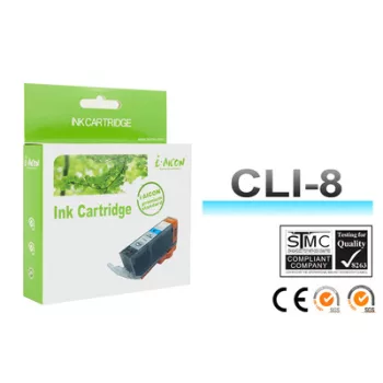   Canon -hoz, CLI8C, CLI-8C ! CHIPES ! cián utángyártott TINTAPATRON / INK CARTRIDGE (~500 oldalas)