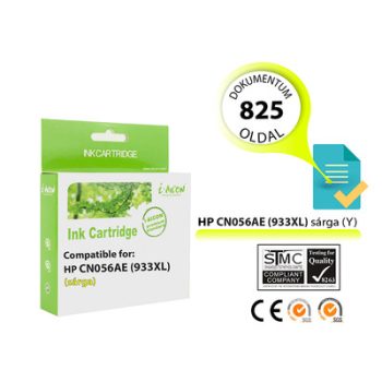   HP -hez   Nr.933XL (CN056A) utángyártott sárga tintapatron, ~825 oldal