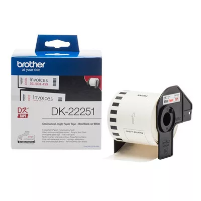 Brother DK-22251 62 mm x 15,24 m öntapadós papírszalag tekercsben