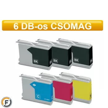   Brother  LC1000 utángyártott  tintapatron csomag, 6 darabos LC970