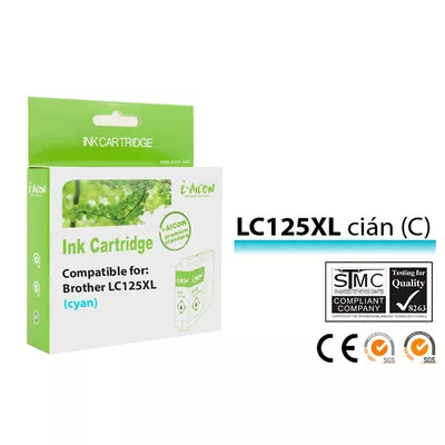 Brother -höz, utángyártott LC125XL cián TINTAPATRON / INK CARTRIDGE ≈1200oldal