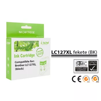   Brother -höz, utángyártott LC127XL fekete TINTAPATRON / INK CARTRIDGE ≈1200oldal