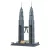 Petronas tornyok Kuala Lumpur építőjáték – Malajzia | 1175 db építőkocka - 49cm magas, 27,2 cm széles
