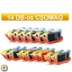 Canon nyomtatóhoz PGI5 - CLI8 chipes utángyártott tintapatron csomag, 14 darabos (pgi-5, cli-8)