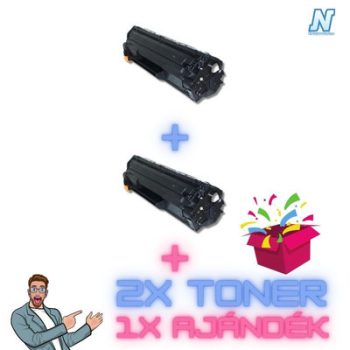   HP -hez, Q2612A ►2DB◄ UTÁNGYÁRTOTT tonerkazetta + ►meglepetés◄  kapaciás: 2X ~3000 oldal