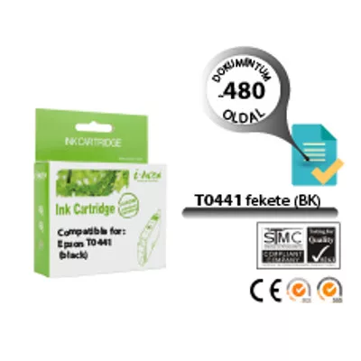 Epson -hoz T0441 fekete (BK) utángyártott TINTAPATRON / INK CARTRIDGE (To441) (≈480oldal)