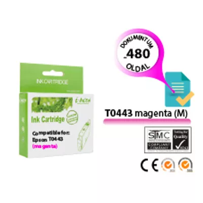 Epson -hoz T0443 magenta (M) utángyártott TINTAPATRON / INK CARTRIDGE (To443) (≈480oldal)