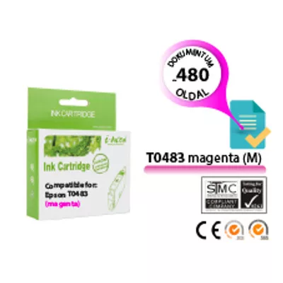 Epson -hoz T0483 magenta (M) utángyártott TINTAPATRON / INK CARTRIDGE (To483) (≈480oldal)