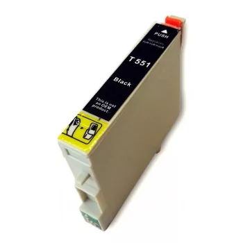   Epson nyomtatóhoz t0551 FEKETE utángyártott tintapatron kb.≈: 480 oldalas TO551