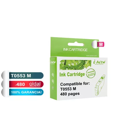 Epson -hoz T0553 magenta (M) utángyártott TINTAPATRON / INK CARTRIDGE (To553) (≈480oldal)