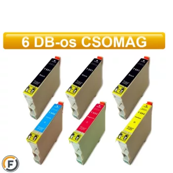   Epson nyomtatóhoz T0555 utángyártott tintapatron csomag, 6 darabos