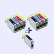 ►16+1db-os PAKK, Epson -hoz 16db T128x utángyártott TINTAPATRON / INK CARTRIDGE (≈4800oldal) + 1 csomag 20 lapos FOTÓpapír
