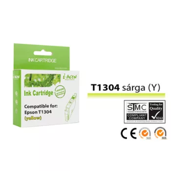   Epson -hoz T1304 Y utángyártott TINTAPATRON / INK CARTRIDGE (to1304) (≈500oldal)