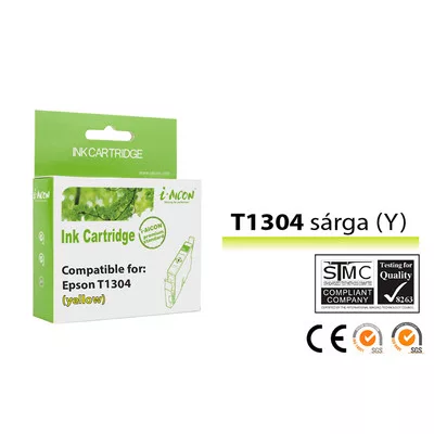 Epson -hoz T1304 Y utángyártott TINTAPATRON / INK CARTRIDGE (to1304) (≈500oldal)