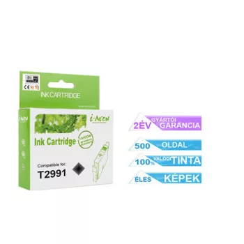   Epson -hoz T2991 (Nr. 29XL) fekete (BK) utángyártott TINTAPATRON / INK CARTRIDGE (≈500oldal)