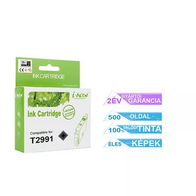 Epson -hoz T2991 (Nr. 29XL) fekete (BK) utángyártott TINTAPATRON / INK CARTRIDGE (≈500oldal)