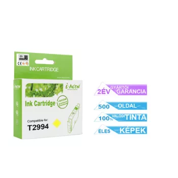   Epson -hoz T2994 (Nr. 29XL) sárga (Y) utángyártott TINTAPATRON / INK CARTRIDGE (≈500oldal)