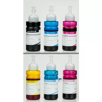   EPSON -hoz T673x utángyártott tinta, 6db-os PAKK (~6500 oldalas,70ml) (T6731+T6732+T6733+T6734+T6735+T6736)
