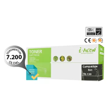   Kyocera -hoz,   TK-130 fekete UTÁNGYÁRTOTT tonerkazetta (~7200 oldal)