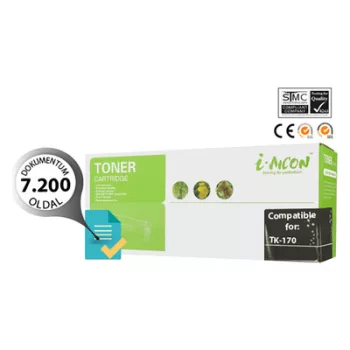  Kyocera -hoz, TK-170 fekete UTÁNGYÁRTOTT tonerkazetta chipes (~7200 oldalas)