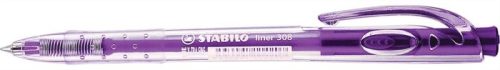 STABILO Liner 308 lila golyóstoll, lila tolltest