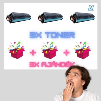   HP W1420A  ► 3DB ◄ UTÁNGYÁRTOTT tonerkazetta + ► 3DB meglepetés ◄  FEKETE / BLACK 3X950 oldal kapacitás No.142A