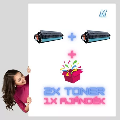 HP W1420A ► 2DB ◄ UTÁNGYÁRTOTT tonerkazetta + ►meglepetés◄ FEKETE / BLACK 2X2000 oldal kapacitás No.142A  (142XXL)
